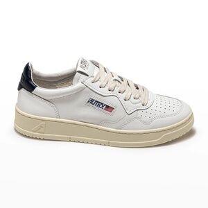 Autry Medalist Low-Top Bicolor Leather Sneakers Black/Pinecone